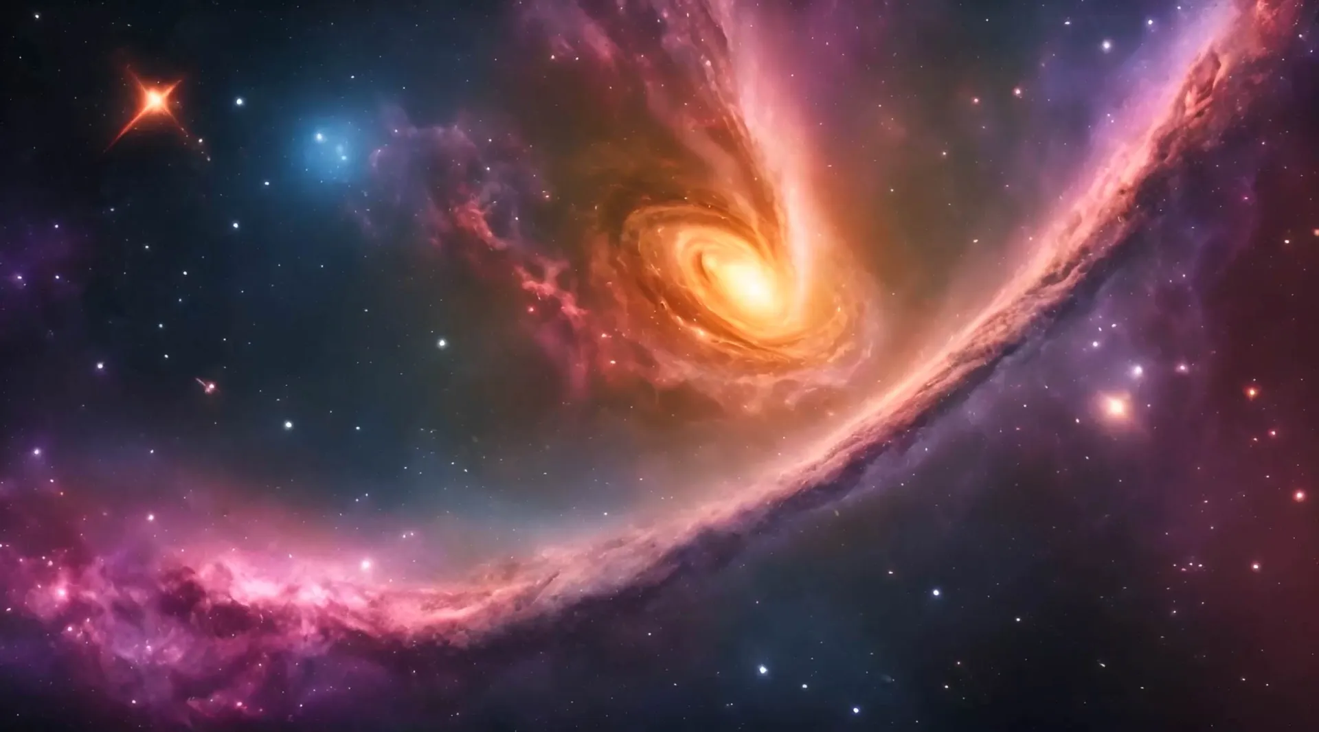 Galactic Core Spiraling Nebula Motion Stock Backdrop